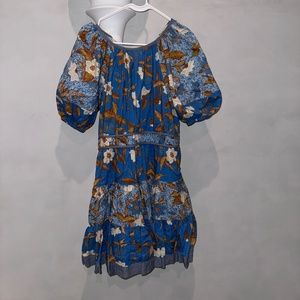 Ulla Johnson Women's Floral Print  Blue Mini dress (Pre fall 2022)